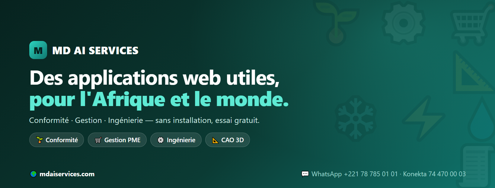 MD AI Services — Des applications web utiles, pour l'Afrique et le monde